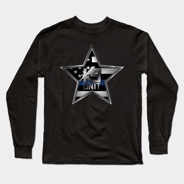 K-9 Unit  - Police Dog Unit - Malinois Long Sleeve T-Shirt by Nartissima